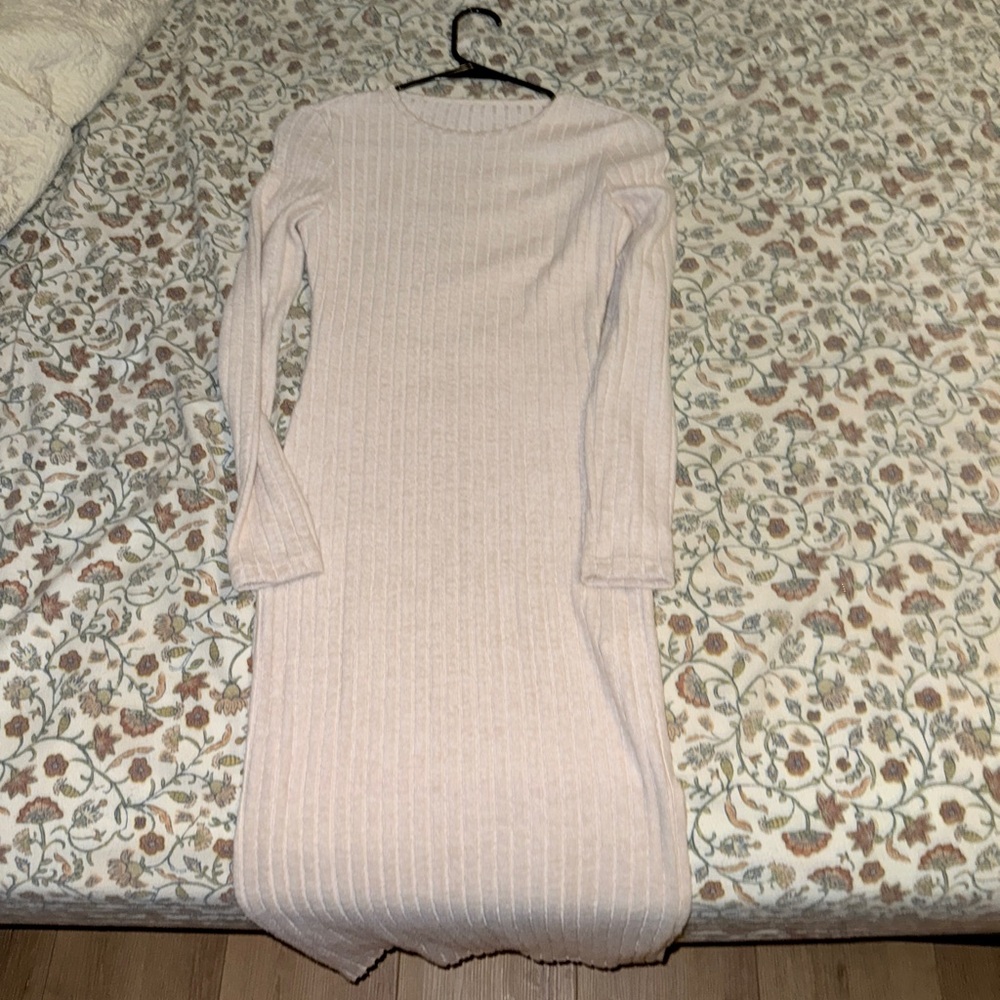 Amazon Cream Long Sleeve Dress